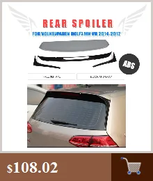Углеродного волокна задний спойлер на крыше козырек окна губы для Volkswagen VW Golf 7 VII MK7 Стандартный хэтчбек GTI R