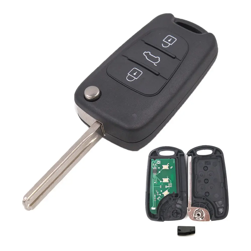 KEYECU высококачественный складной автомобильный ключ-брелок с дистанционным