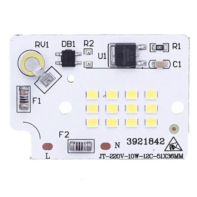CLAITE 1 шт. 5 шт. 10 шт. 10 Вт светодиодный SMD2835 чип лампы Интегрированный Смарт IC драйвер бесплатно для прожектор светильник AC220V Дисплей сцены