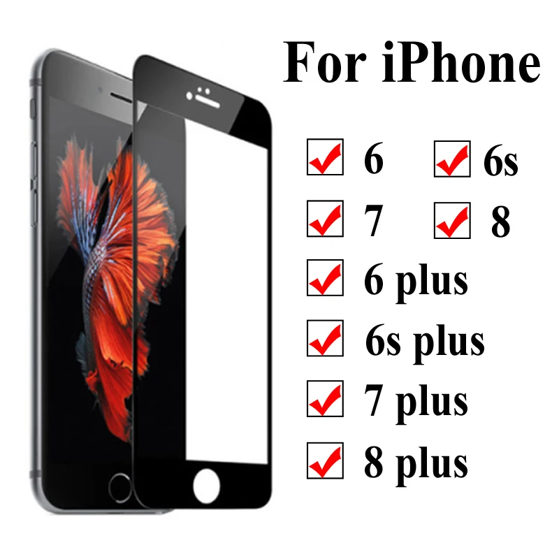Защитное стекло для iPhone 7 8 6 s plus закаленное aphone aifon 7plus 8plus защита экрана стеклянная