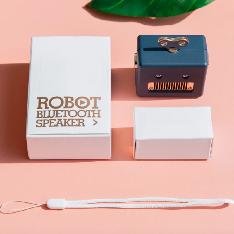 Портативная Bluetooth Колонка в стиле ретро форме робота милая беспроводная уличная