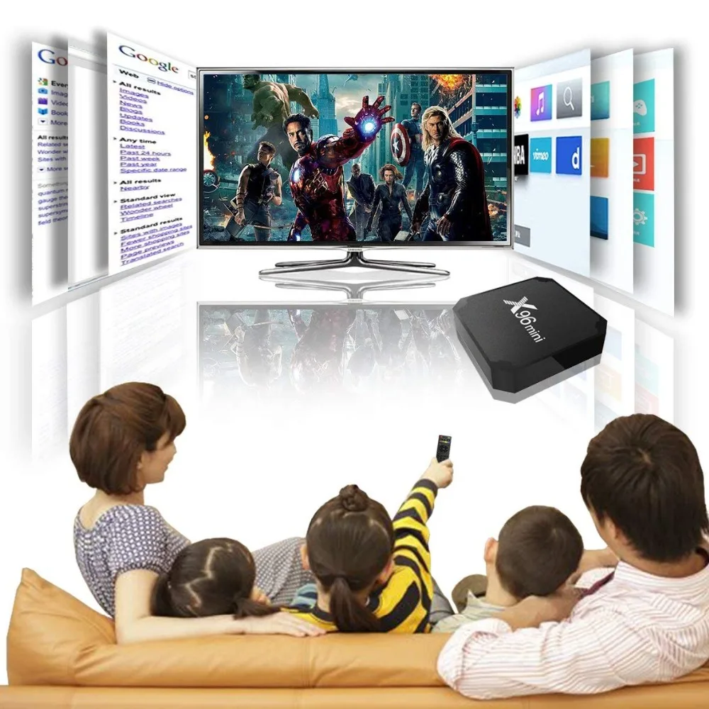 Rovtop X96 Мини Android 7 1 Смарт ТВ приставка 1G/8G 2GB 16GB Amlogic S905W Четырехъядерный 4K IP tv X96mini WiFi
