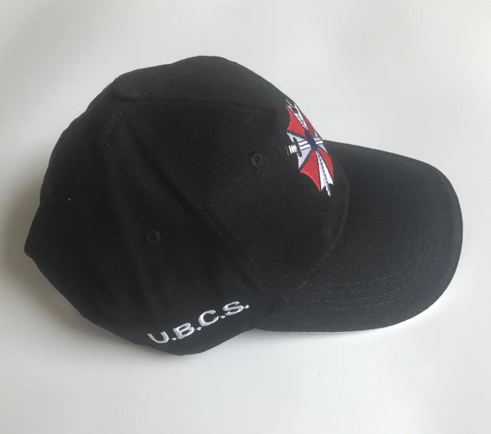 Biohazard черная бейсболка регулируемая с вышивкой для косплея | Тематическая одежда