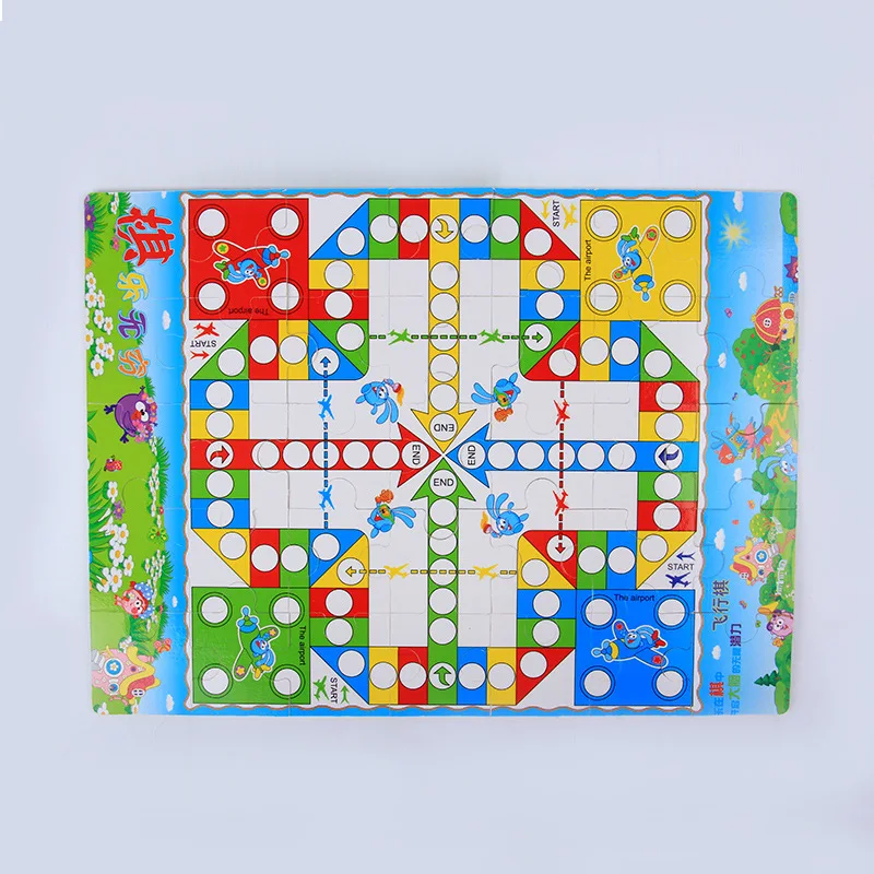 Здоровая деревянная игрушка город строительные блоки Лудо и Карта города с