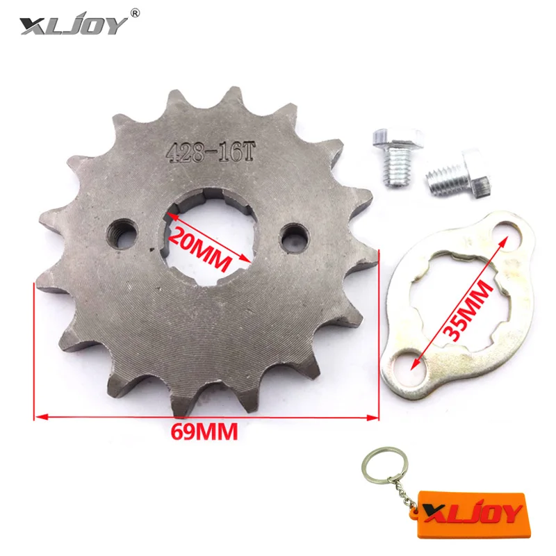428 16 T зуб 20 мм передняя Звездочка двигателя для Lifan YX Loncin Zongshen Dirt Pit Bike ATV Quad картинг