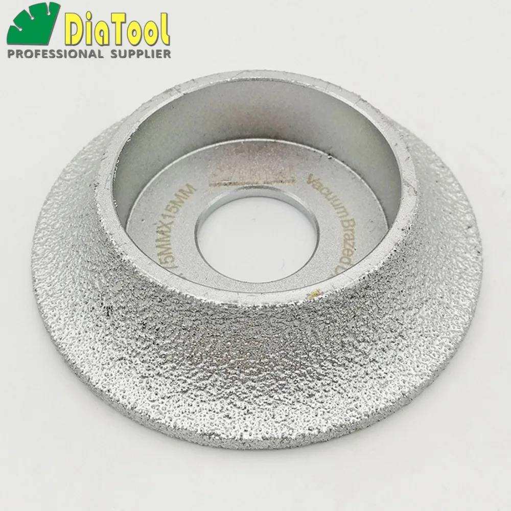 DIATOOL Dia75mmX15mm 1/4 круглый вакуумный припой Алмазный Ручной Профиль колесо для Demi