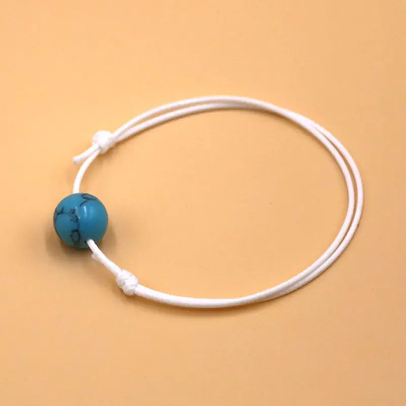 New Fashion Bracelet for Women and Men Artificial Stone Ball Charm Bracelets Paired Rope Chain Couple Bracelets Gifts for Lovers