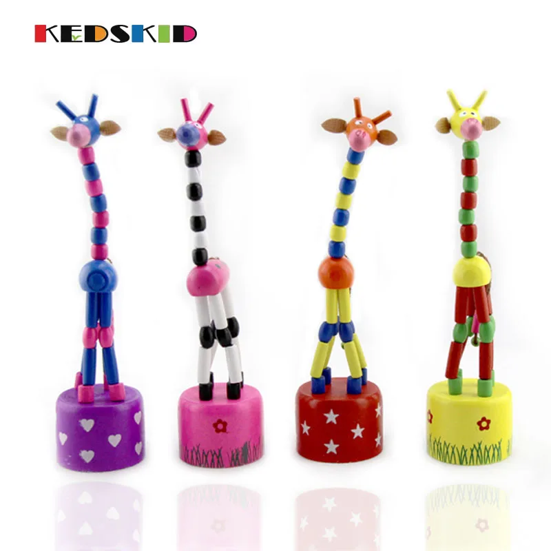 1 шт. горячие игрушки мини деревянная игрушка жираф для детей подарок на день
