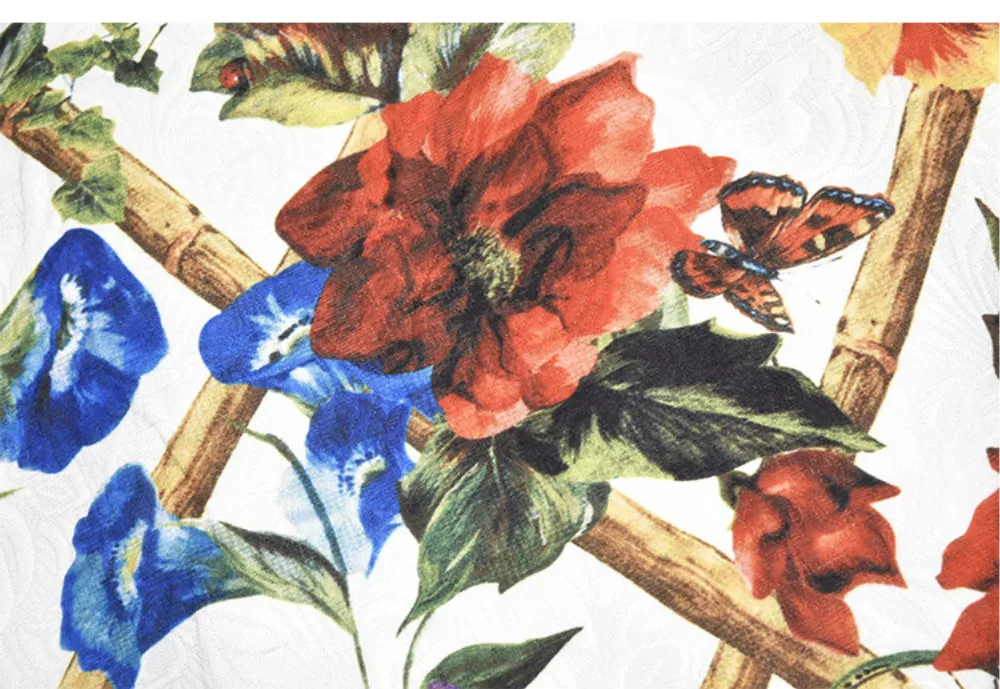 Женская мини юбка с цветочным принтом подиумная дизайнерская Повседневная