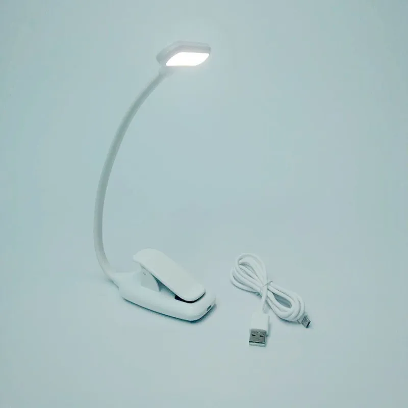 ZPAA Stepless dimming Desk lamp USB led Table Lamp 9 LED Touch with Clip Bed Reading book Light | Освещение