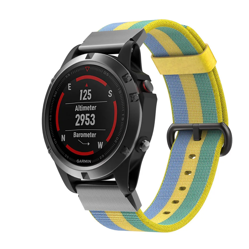 Спортивный Браслет для Garmin Fenix 5 Plus, ремешок на запястье, тканый нейлоновый ремешок, сменный быстросъемный легкий ремешок для часов l108#2