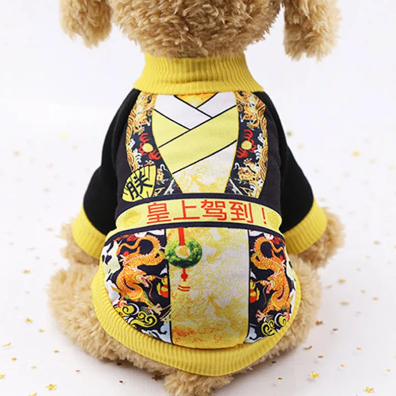 Autumn/Winter Pet Dog Clothes Cartoon Printed Warm Puppy Cats Sweaters Coat For Small Dogs Chihuahua Pug Jackets Clothing - Цвет: D11