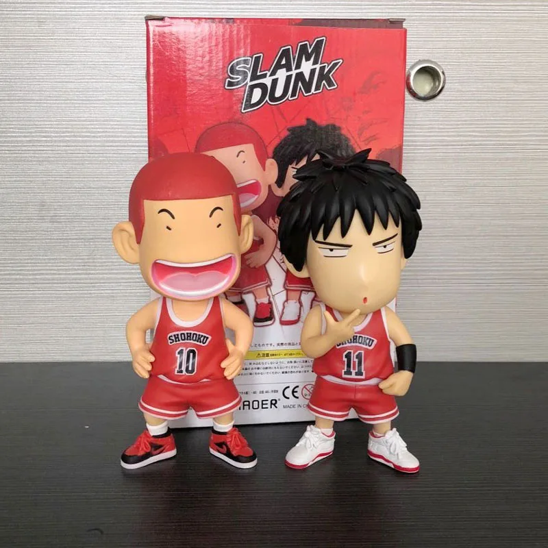 Большая голова подвижная Slam Dunk фигурка Sakuragi Hanamichi 10 Rukawa Kaede 11 ПВХ аниме модель