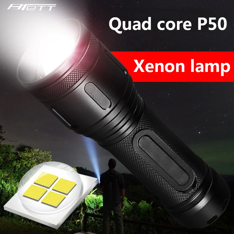 фонарик usb Cree xhp50 xhp70 динамо фонарь power bank самооборона для подводной охоты Пещера