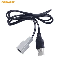 feeldo 10pcs car audio radio input parts female usb cable adapter for lexus toyota camry 5106
