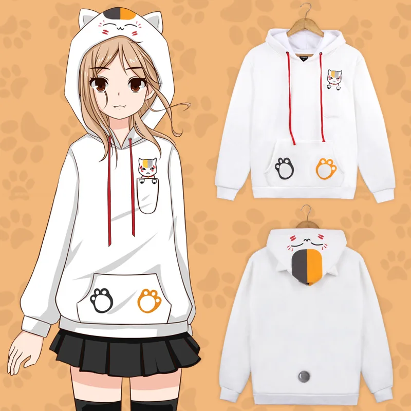 Anime Cat Teacher Cosplay Costume Kawaii Girl Zipper Long Sleeve Hoodie Autumn and Winter Fleece Sweater |