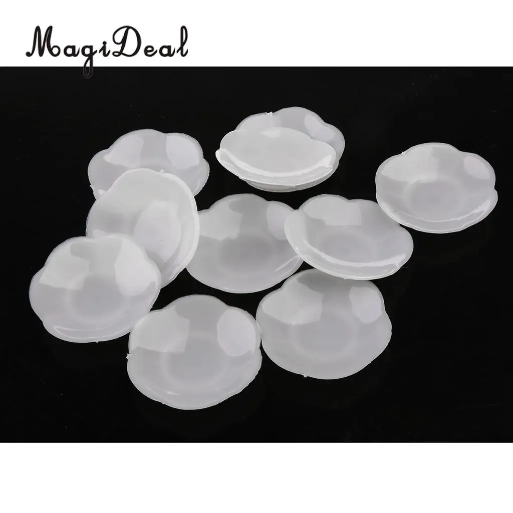 12pcps Flower Plates Candy Dishes Wedding Christmas Baby Shower Gift Saucer Holders Party Table Decorations White Clear | Дом и сад