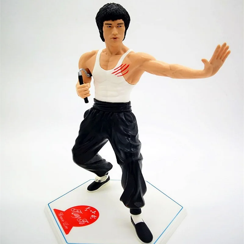 28 см Kongfu фильм супер звезда Брюс Ли ПВХ фигурка игрушка дисплей Модель игрушки