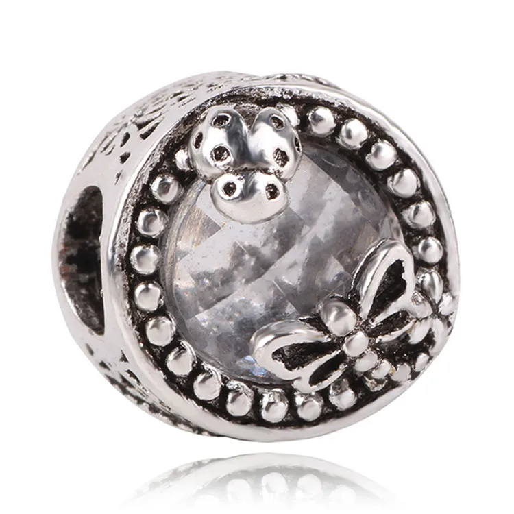 P012 AIFEILI кулон серии Подходит для Pandora женский браслет ювелирные изделия Европейский Шарм бусины личность цветок стрела Принцесса Подарок - Цвет: P012