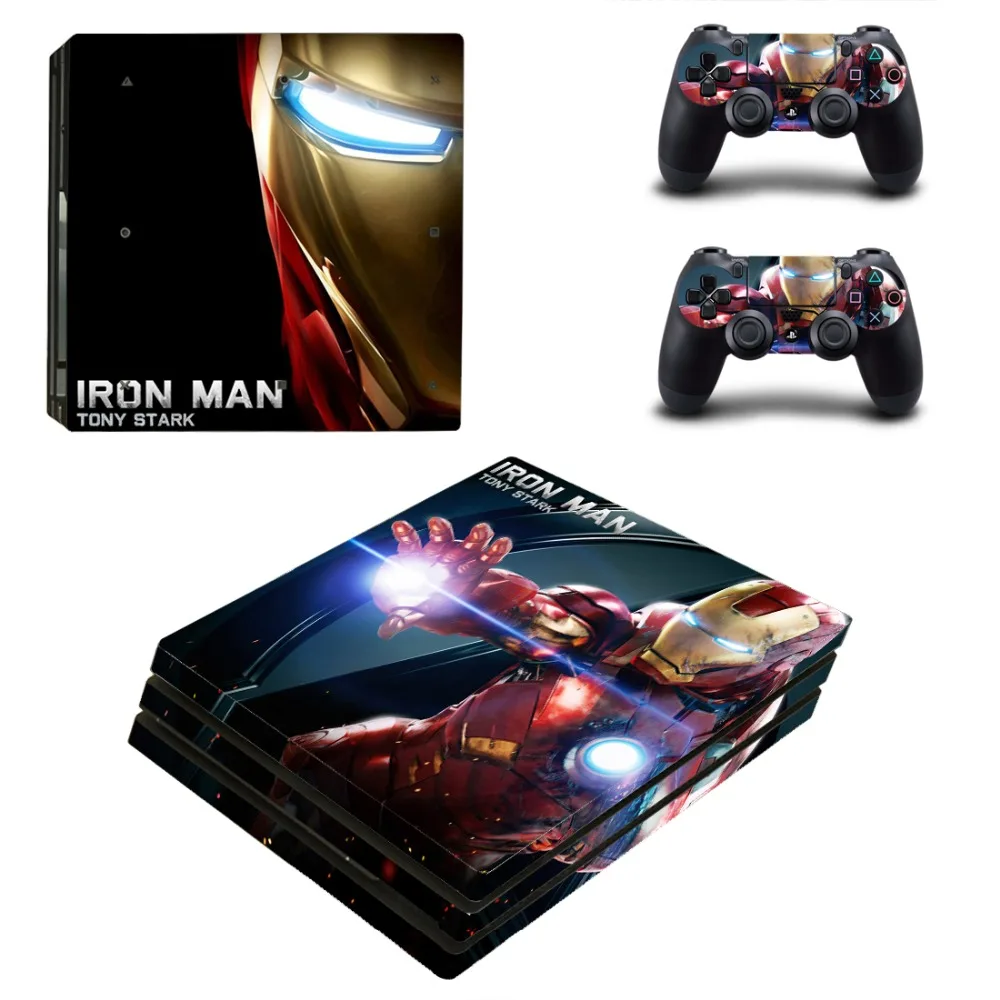 Железный человек виниловая игровая Защитная Наклейка для Playstation 4 Pro наклейка PS4