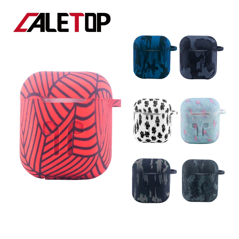 Силиконовый чехол с принтом CALETOP для Airpods чехлы наушники аксессуары i12 i10 i9s TWS