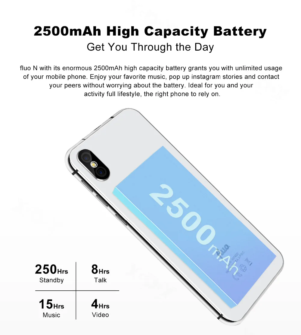 19:9 экран XGODY Fluo N 4G разблокировка 5,7 дюймов смартфон Android 8,1 Oreo четырехъядерный 3 ГБ+ 32 Гб мобильный телефон с функцией распознавания лица 2500 мАч