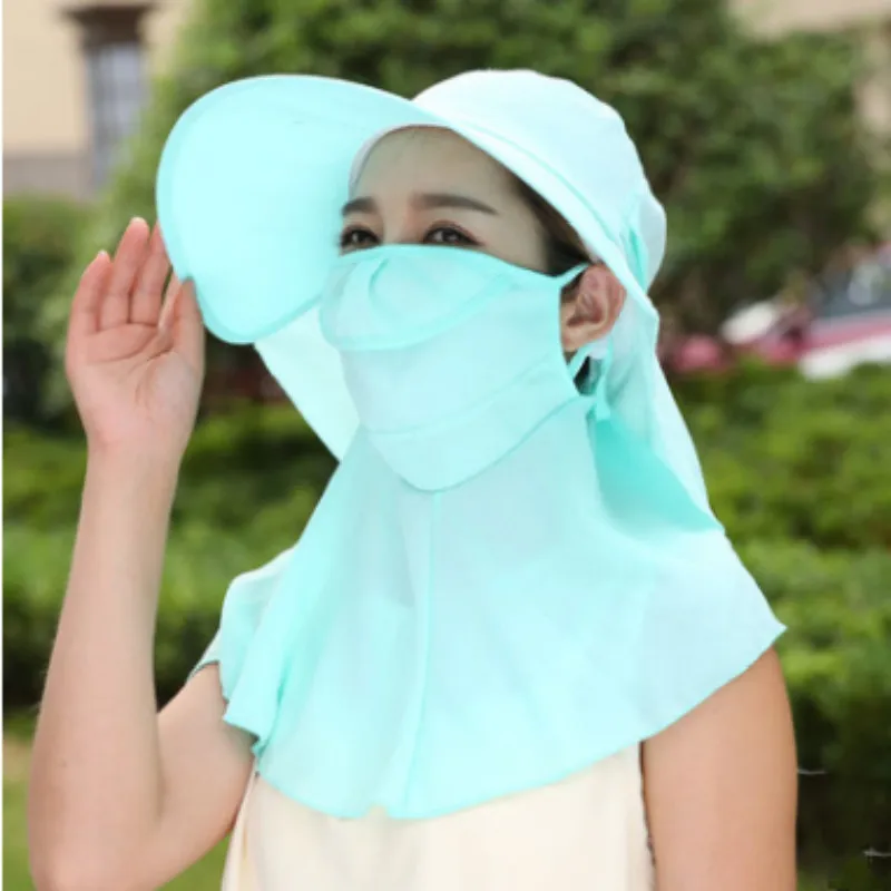 Шляпа с откидной крышкой для лица и шеи женская летняя рыболовная шляпа маской