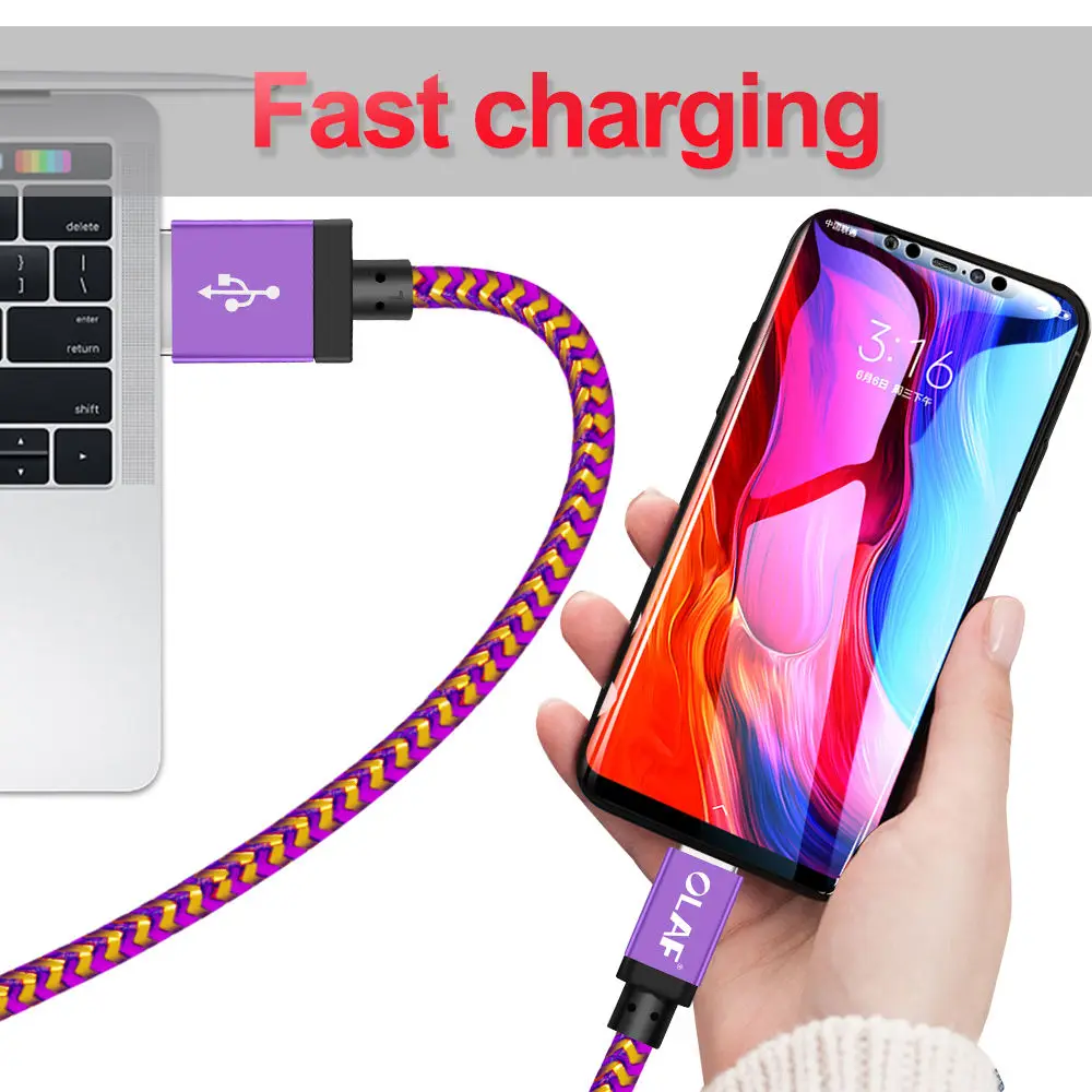 Кабель Micro USB OLAF кабель для быстрой зарядки и синхронизации данных 1 м 2 3 Samsung Huawei