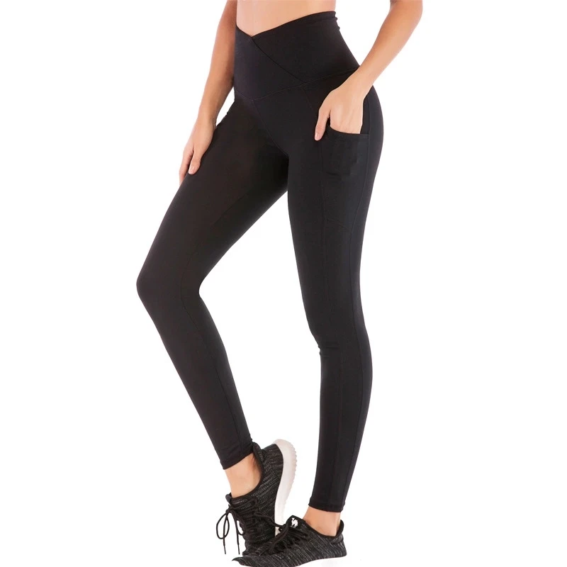 Женские Простые ультра мягкие леггинсы для тренировки живота с боковыми