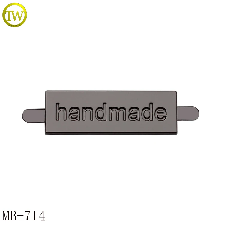 MB714 пользовательская Мода ручной работы Металлический Логотип Этикетка для