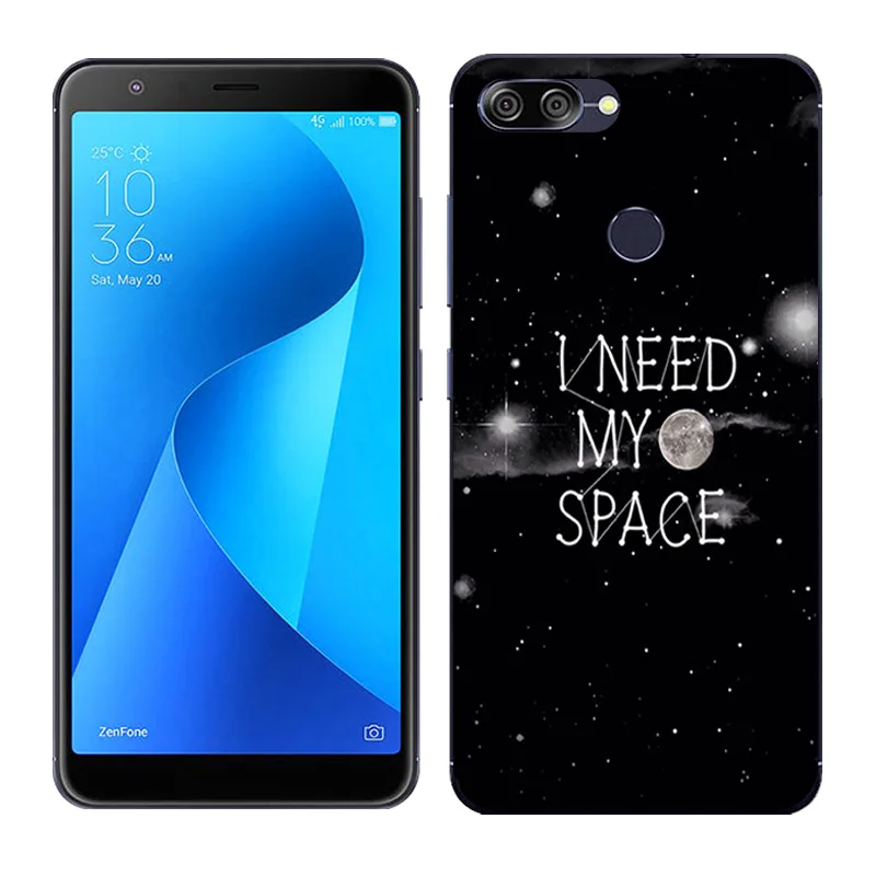 01 Силиконовый чехол для Asus Zenfone Max Plus M1 с аэрокосмическим рисунком, мягкая задняя крышка для Asus Zenfone Max Plus M1 ZB570TL X018D - Цвет: 01
