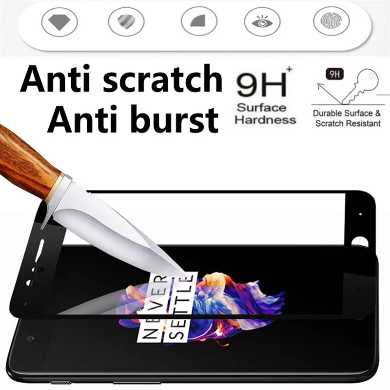 Oneplus 5 Экран защитный все крышка из закаленного Стекло для one plus 9 ч 1 + дюймовый