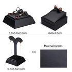 Серьги-гвоздики из искусственной кожи, черные