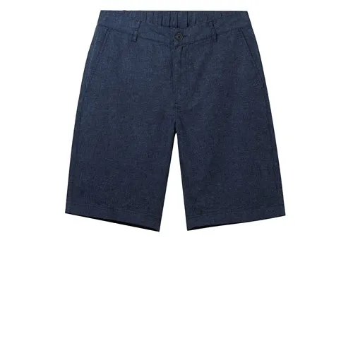 65Blue Giordano летние шорты на талию стандартной высоты выполнены из натурального льна и хлопка,имеют несколько цветовых решений - Цвет: 65Blue