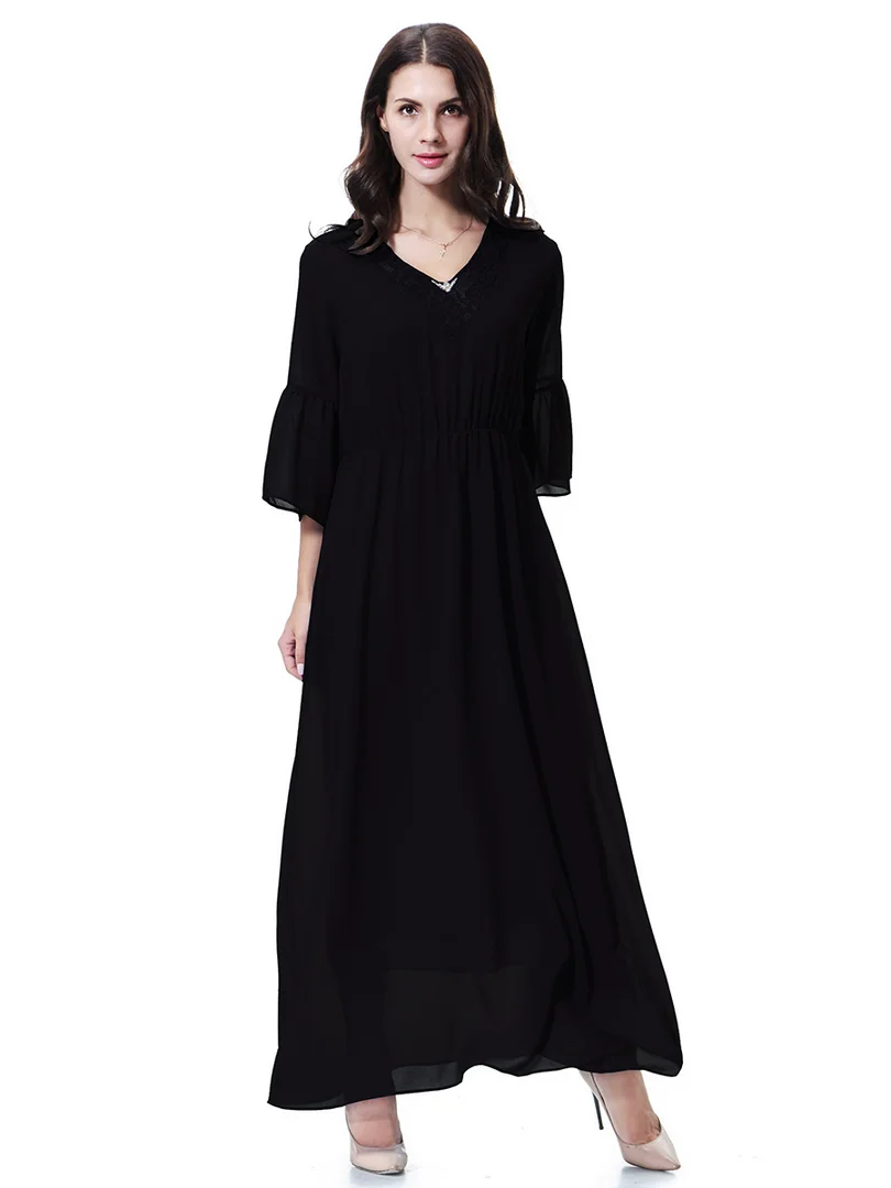 Caftan Продвижение взрослых полиэстер шифон Формальные нет 2018 мусульманская