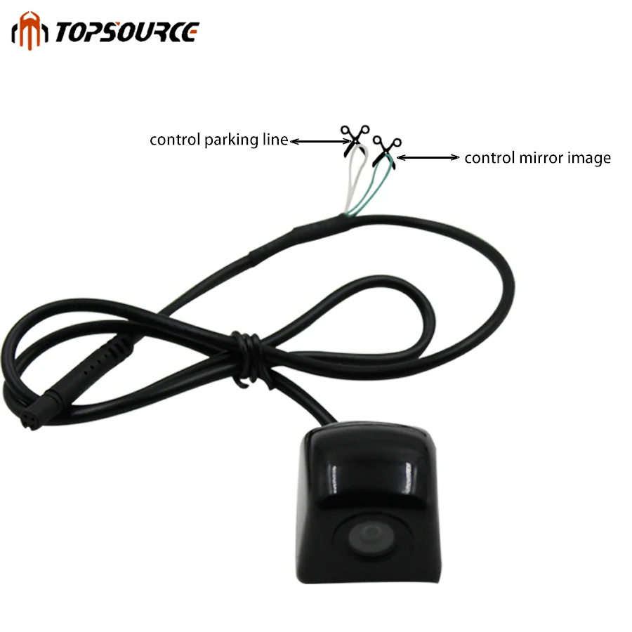 TOPSOURCE HD Автомобильная камера заднего вида с металлическим CCD углом парковочная