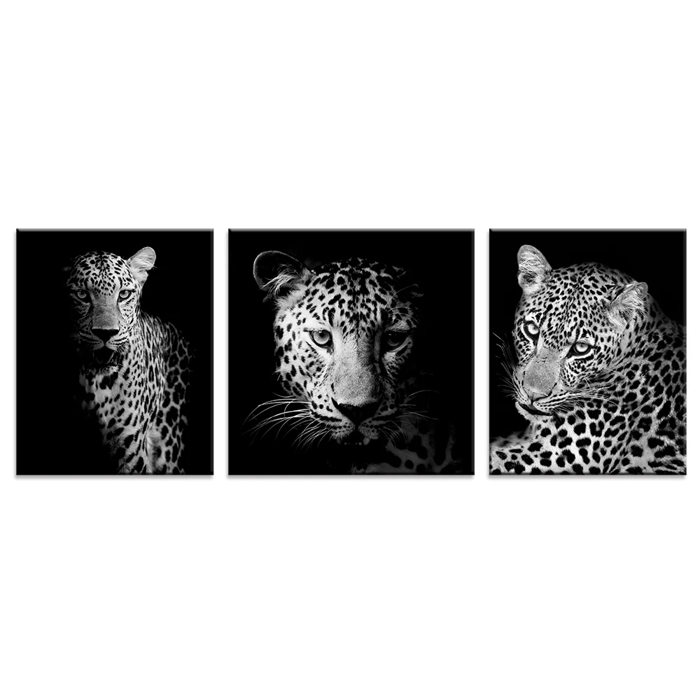 Художественный декор изображение леопарда в темноте HD животных для спальни