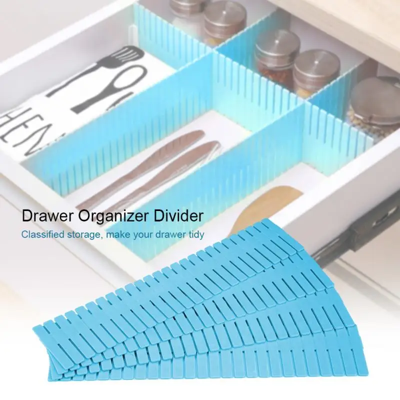 4 шт. регулируемые пластиковые выдвижные ящики органайзеры шкаф ящик модуль для