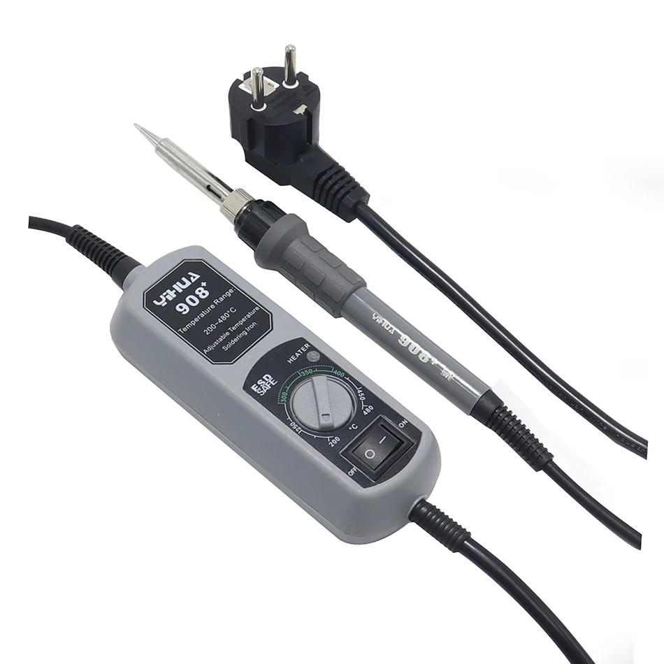 YIHUA 908 908D мини электрические паяльники Портативный Регулируемый паяльник и присоска