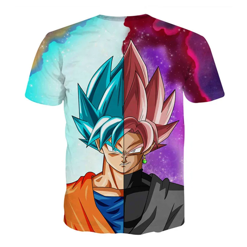 Галактическая футболка для мужчин и женщин новинка аниме Dragon Ball Super Saiya 3D Vegeta с