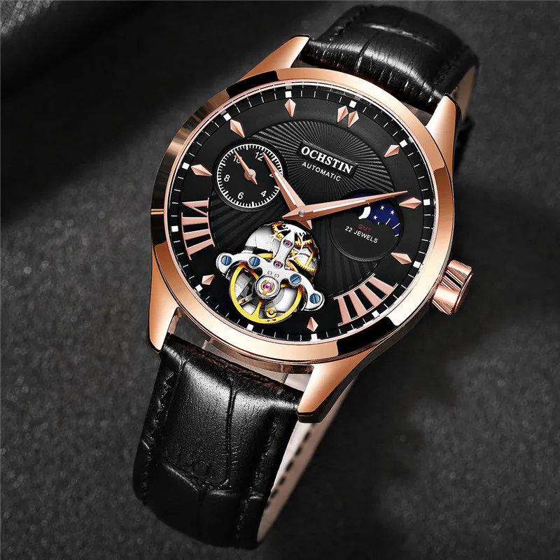 OCHSTIN мужские часы Tourbillon автоматические механические лучшие брендовые Роскошные