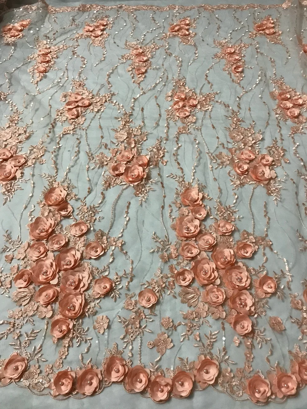 pretty QL-10710 african french lace fabric for show dress embroidered tulle mesh top selling | Дом и сад