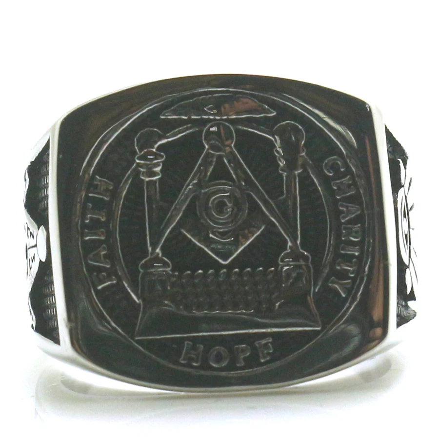 Mens Boys 316L Stainless Steel Cool Hope Freemasons Ring Newest | Украшения и аксессуары