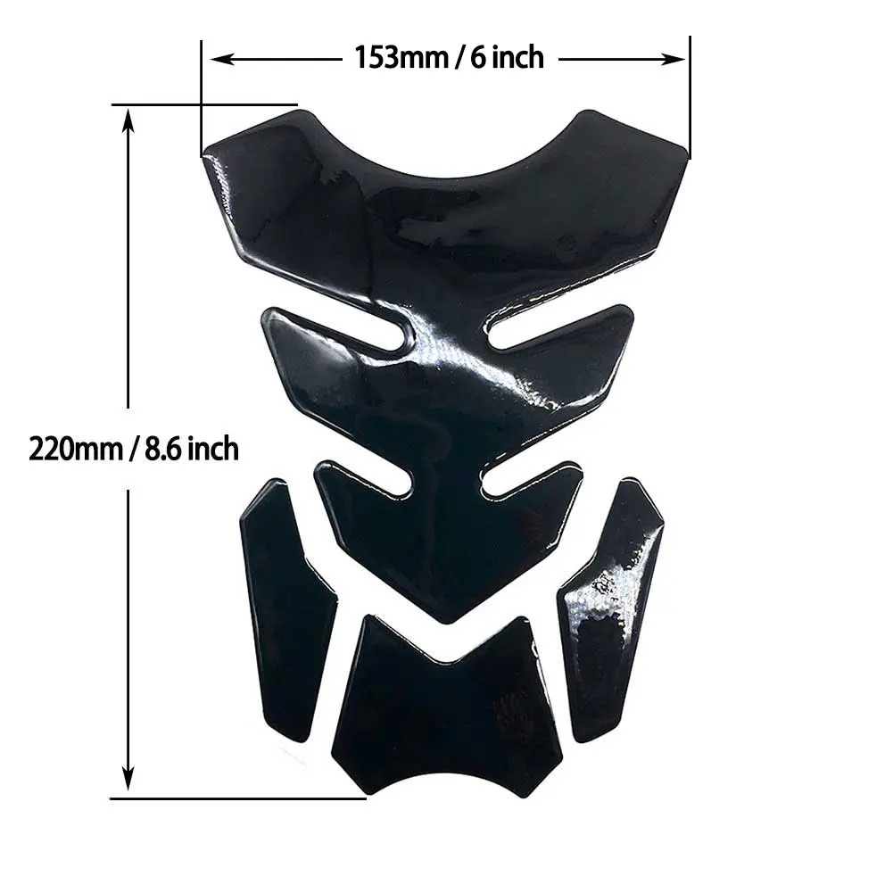 Black-A 1 шт. углерода волокно Танк Pad Tankpad резиновый протектор Стикеры для Honda Suzuki Kawasaki Yamaha Fireblade VTX Мотоцикл Универсальный - Цвет: Black-A