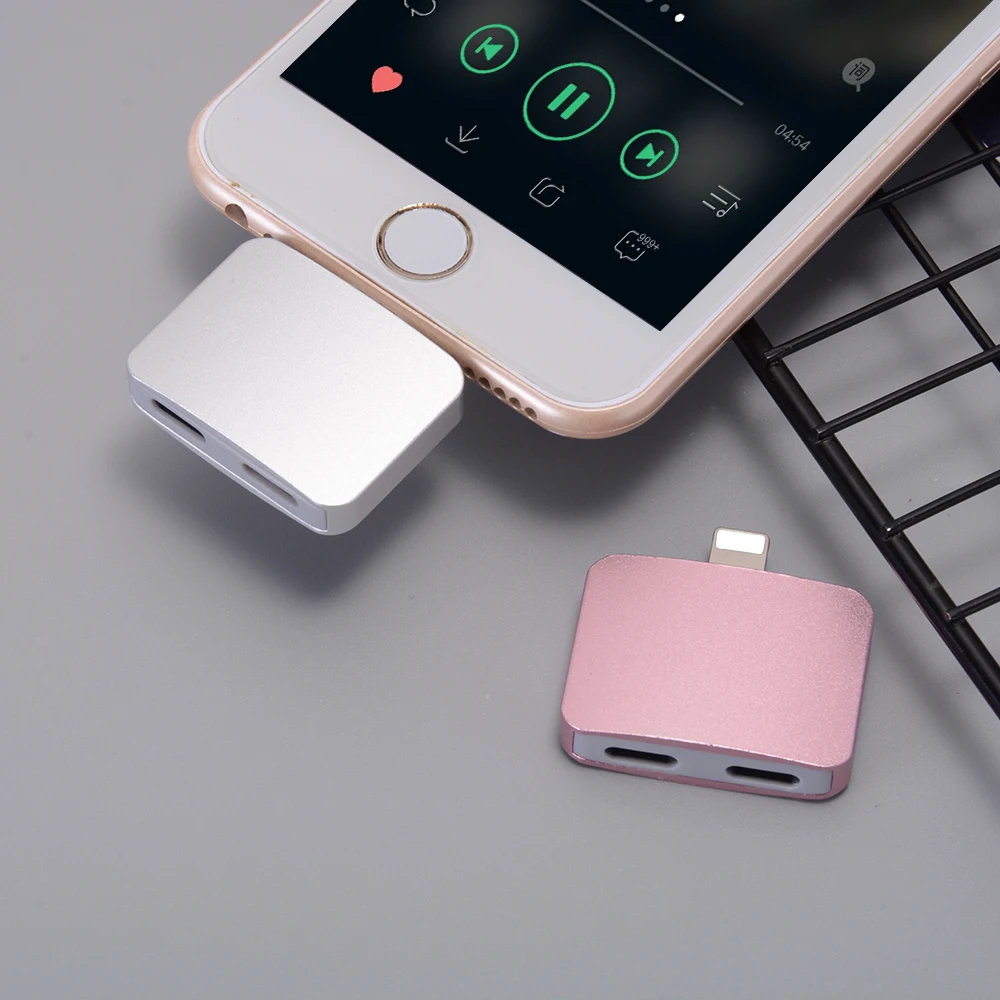 Jdorui 2 в 1 аудио Зарядное устройство адаптер для iPhone 7 Plus IOS 10.3 3.5 мм разъем наушников