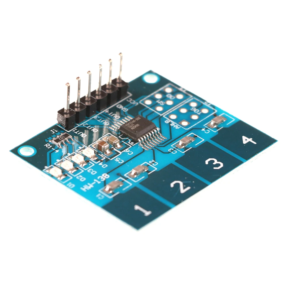 Новый 4 канальный цифровой сенсорный емкостный модуль коммутатора TTP224 высокого