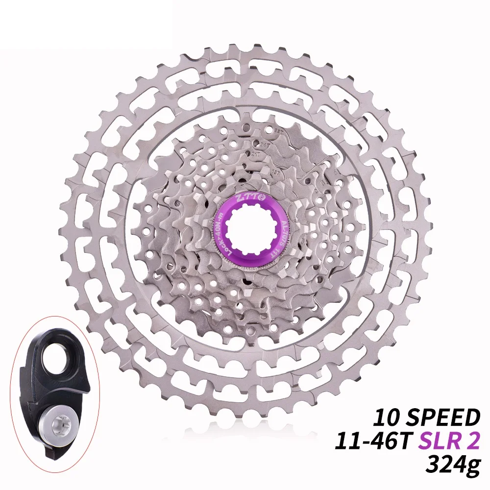 10 скоростей MTB велосипедная кассета 11 46T SLR2 HG совместимая серебряная S Freewheel 10V CNC K7