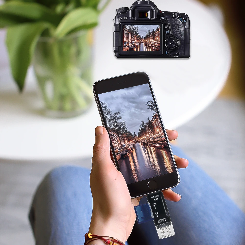 KEBIDU Type C micro USB OTG TF SD устройство для чтения карт памяти высокоскоростной USB2.0 ПК Android