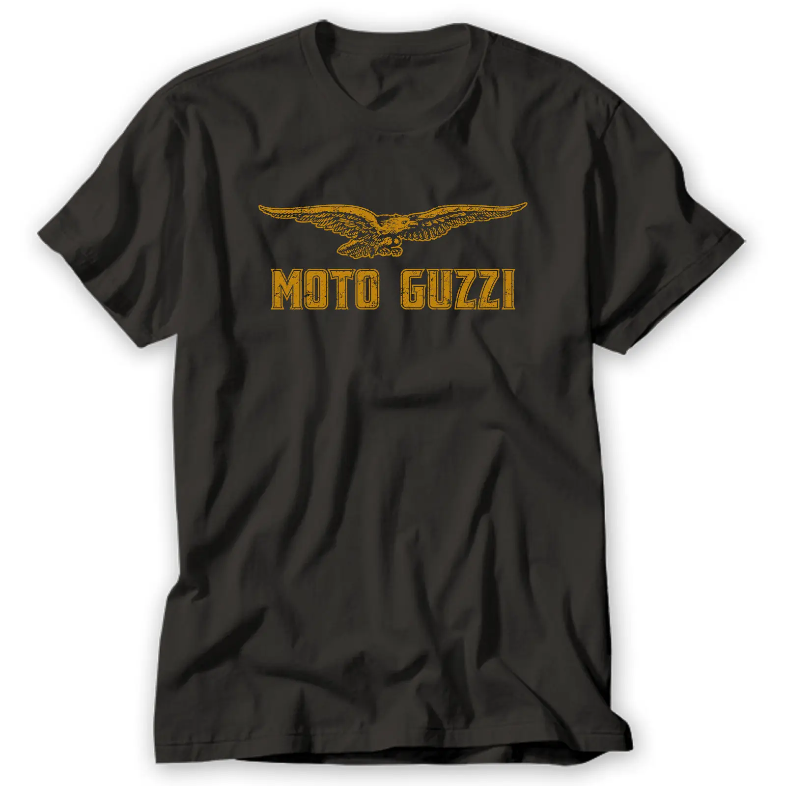 2018 Новый Для Мужчин 'S Винтаж Moto Guzzi проблемных Remington логотип печати Футболка