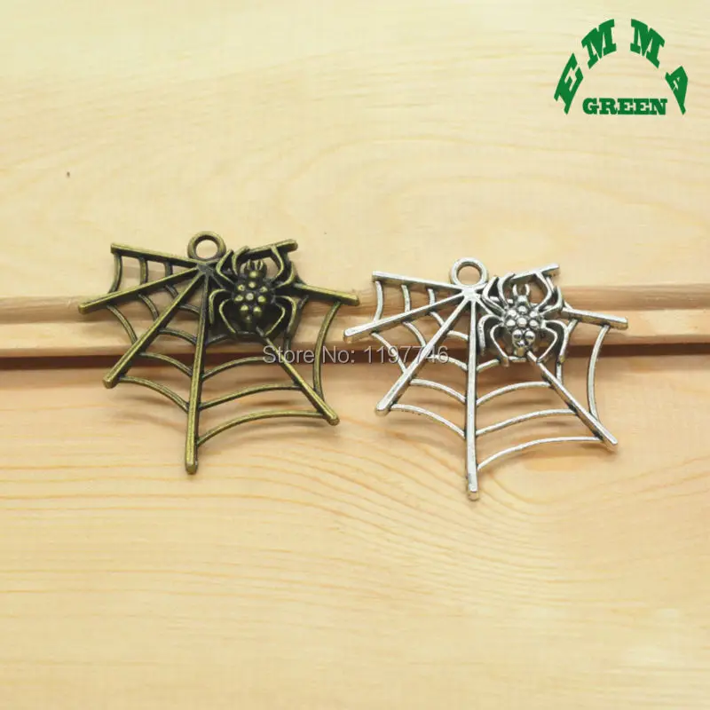 Подвеска для браслета сделай сам объемное винтажное украшение в виде паутины